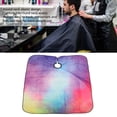 thumbnail image 4 of Capa de Tela ANGGREK Delantal de Peluquero Con Hebilla Para El Cuello Estampado Tie Dye Impermeable, 4 of 7