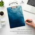 thumbnail image 2 of FMSHPON Ocean Blue Marble Clipboard Hardboard Wood Nursing Clip Board and Pull for Standard A4 Letter 13x9 inches, 2 of 2
