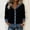 Black, variant on HBYJLZYG Women's Cardigan with Denim Patchwork Trim, Button Down Hooded Long Sleeve Relaxed Fit Ribbed Knit Casual Fall Outerwear Tops for Women Everyday Wear
