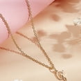 thumbnail image 3 of Dainty Golden Initial Necklace for Women Handwriting Style Letter G Necklace 18 inch Tiny Heart Initial Necklace, 3 of 4