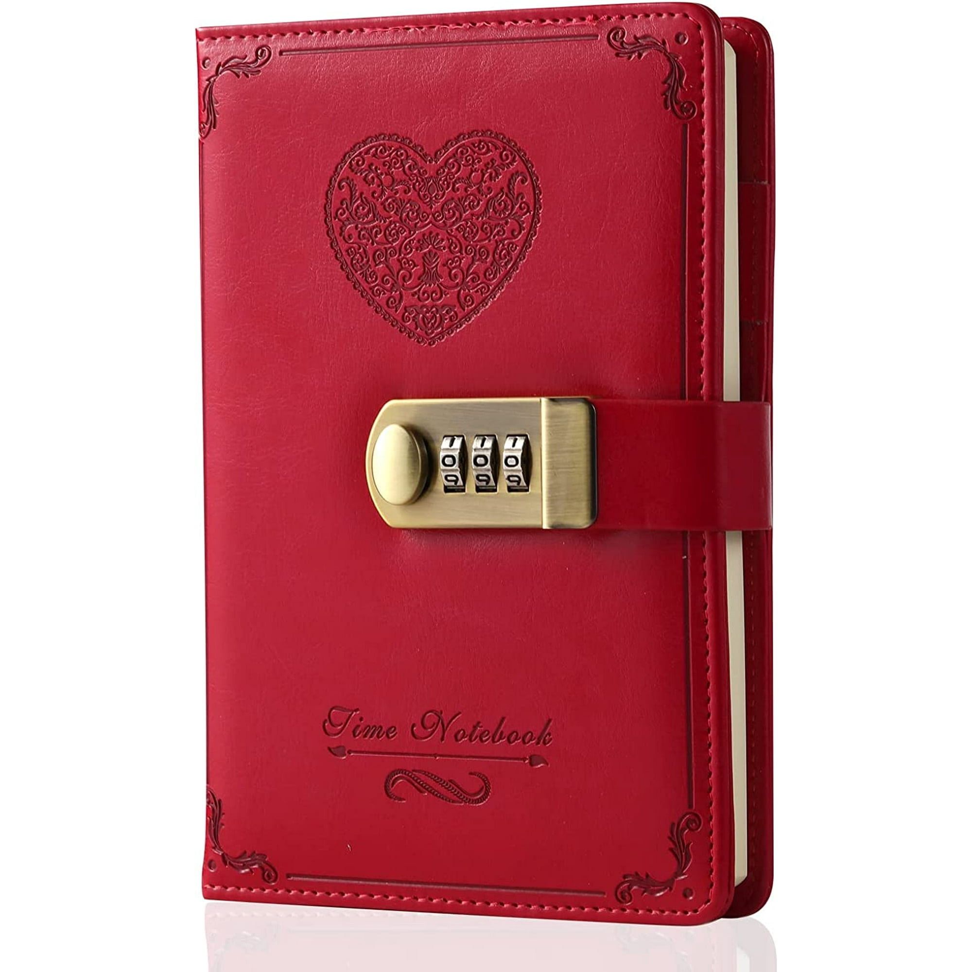 CAGIE Lock Diary Leather Journal Writing Notebook Planner Organizer Starry Sky