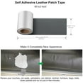 thumbnail image 4 of 3x60 Inch Leather Repair Patch Tape, Self Adhesive Vinyl Repair Kit for Couch, Car Seat, Sofa, Boat Seat, Upholstery.Bonded Leather Repair Roll (Gray), 4 of 6