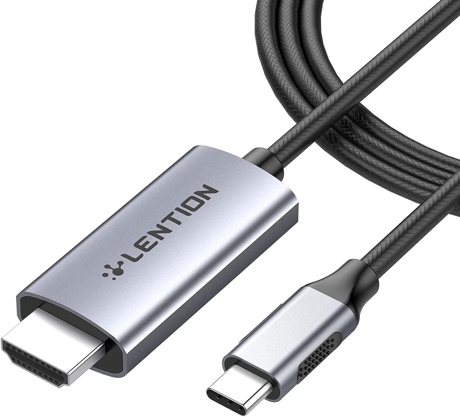 Inhalen Snikken hypotheek 6FT USB C to HDMI 2.0 Cable Adapter (4K/60Hz) Compatible 2021-2016 MacBook  Pro, New iPad/Surface/Mac Air, Samsung S21/S20/S10, Note 21/20/10, Stable  Driver Certified (CB-CU707-2M, Space Gray) - Walmart.com