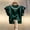 Green, variant on Morttic Women's Elegant Solid Color Batwing Sleeve Satin Shirt – Pearl Embellishments, Loose Fit Blouse Light Brown，XXL