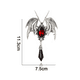 thumbnail image 2 of Collar con colgante de peltre con alas de murciélago y piedra, 2 of 5