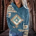 thumbnail image 4 of Lohuatrd Women Fall Spring Hoodie Vintage Print Drawstring Loose Pullover Hooded Long Sleeve Soft Casual Pocket Colorfast Lady Top, 4 of 7