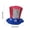 🔥 A_Hot#210, variant on US Independence Day Flag Hat | Sequined Patriotic Uncle Sam Top Hat 9.8x7.9in Red White Blue Cloth Carnival Party Accessory