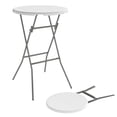 thumbnail image 1 of Outsunny 2.6ft Plastic Folding Picnic Table, Camping Table, White, 1 of 10