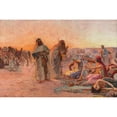 thumbnail image 3 of Otto Pilny 24x17 Black Modern Framed Museum Art Print Titled - The Caravan Resting, 3 of 5