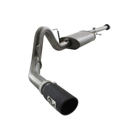 AFE POWER 49-43067-B 11-14 F150 ECOBOOST V6-3.5L (TT) 157IN WB MACH FORCE-XP 3IN CAT-BACK SS EXHAUST SYSTEM BLACK (Best Exhaust System For F150 Ecoboost)