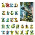 thumbnail image 2 of 2D Acrylic Christmas Countdown Calendar Set with Double Printing Dinosaur Design for Kids Festive Tree Decoration Holiday Activity, 2 of 7