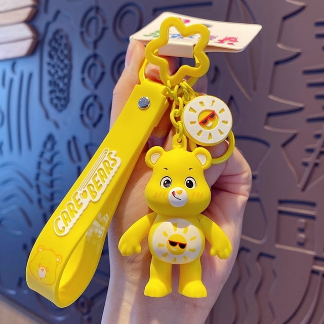 Carebears Oso del arcoíris oso cariñoso oso de juguete Cuidado Oso Cachorro Juguete De Dibujos Animados Lindo Llavero PVC Bolsa Escolar Colgante Gao Jiahui unisex