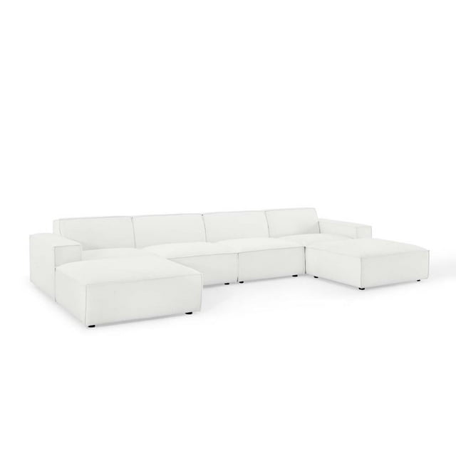 Modway Restore Canapé Sectionnel Moderne en Tissu Polyester 6 Pcs, Blanc