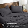 thumbnail image 4 of Bare Home TENCEL™ Sheet Set - Lyocell derived from Eucalyptus - Full, Forged Iron Gray, 4 of 7