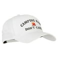 thumbnail image 5 of Camping Hair Don't Care with fire Embroidered Solid Cotton Pro Cap - White OSFM, 5 of 5