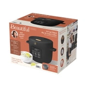 Beautiful 14-Cup Cooked, 6-Cups Uncooked Electric Rice and Grain Cooker, EverGood Non-Toxic Ceramic Nonstick Coating, Black Sesame by Drew Barrymore