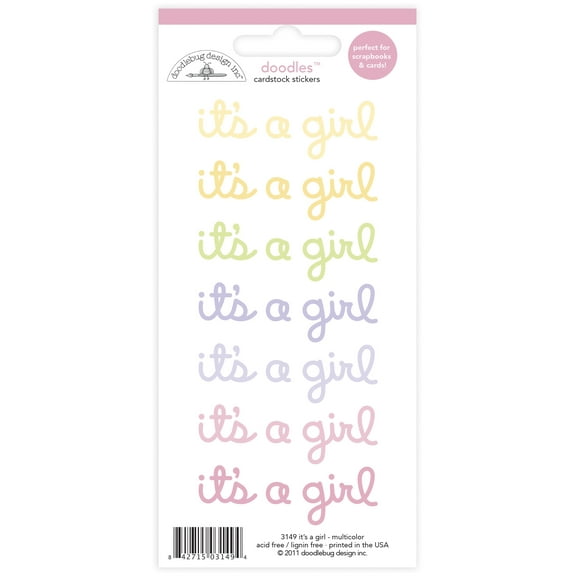 Doodlebug Multicolor It's A Girl