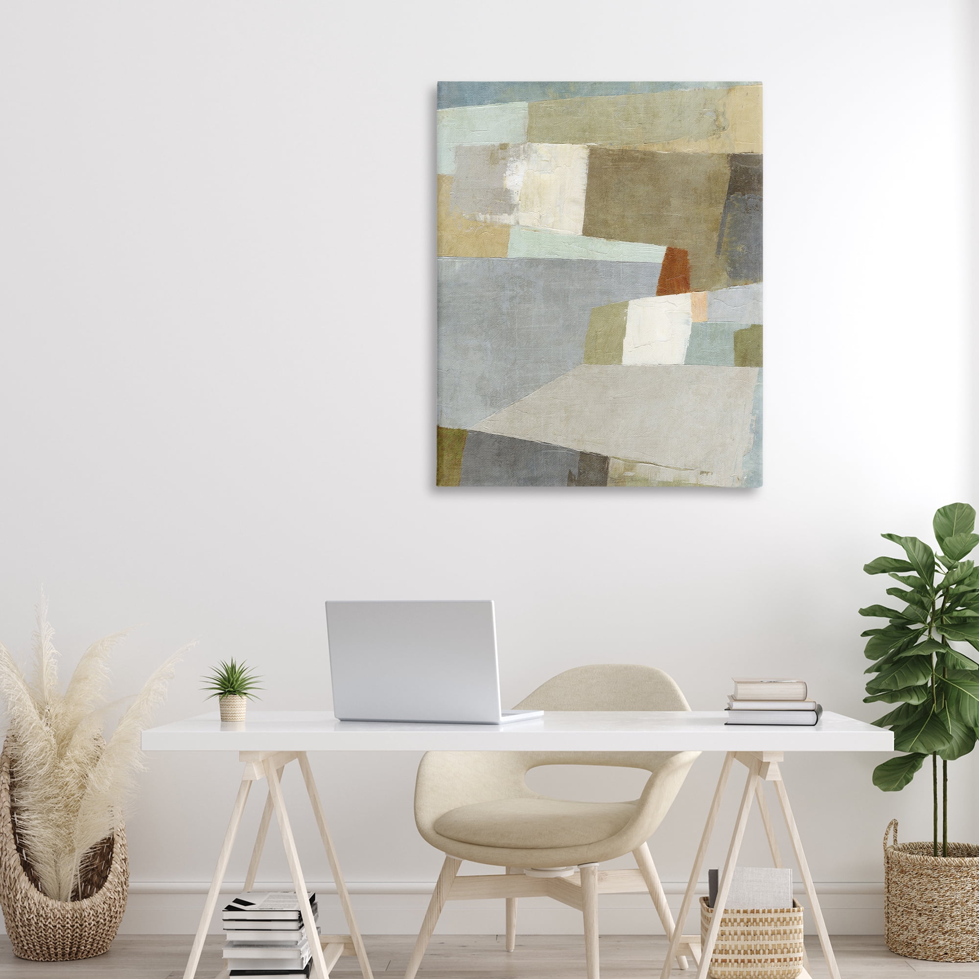Stupell Industries Causeway Neutral Geometrics Canvas Wall Art, design by Suzanne Nicoll