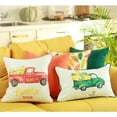 thumbnail image 2 of Set of 4 20" Pumpkin Truck Lumbar Pillow Cover in Multicolor, 2 of 4