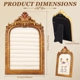 thumbnail image 5 of Vintage Velvet Ring Holder Arch Gold Small Jewelry Display Tray for Travel Wedding Photography Prop White, 5 of 8
