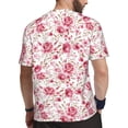 thumbnail image 2 of Wukai Rose Flowers Print Men's Short-Sleeved Mesh T-Shirt,Quick-Dry Short Sleeve Workout T-Shirt-Medium, 2 of 8