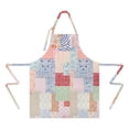 thumbnail image 2 of Pioneer Flower Floral Print Pattern Apron-Garden Aprons for Women with Pockets-Cotton Linen Waterproof Kitchen Cooking Gardening Aprons Adjustable for Kitchen,Cooking,BBQ and Salon 33x27 Inch, 2 of 7