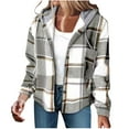 thumbnail image 6 of DYTTDG Women's Winter Casual Drawstring Hooded Jacket Long Sleeve Button Tweed Warm Top Great Gifts for Less, 6 of 6