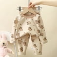 thumbnail image 2 of WEAIXIMIUNG Christmas Solid Color Children's Hoodie Set With Thick Fall And Winter Homewear Pajamas 90-100cm, 2 of 5
