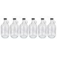 thumbnail image 2 of Set of 6 - 1/2 Gallon Clear Glass Beer Growlers - Comes with 12 Extra Poly Se..., 2 of 5