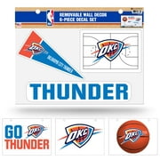 Oklahoma City OKC NBA Thunder Set of 6 Removable Wall Decal Stickers