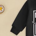 thumbnail image 4 of TOWED22 Toddler Boy Girl Clothes Long Sleeve Graphic Crewneck Sweatshirt Sweatpants Casual Fall Winter Outfits 2Pcs Set(Black,6-12 M), 4 of 7