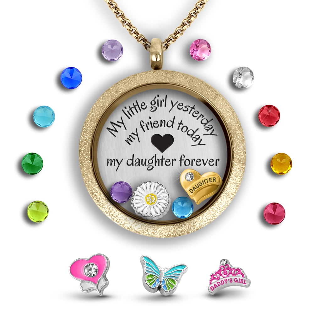 Daddy's or Mommy's Princess Little Girl Bottle Cap Jewelry Necklace 24" Chain 