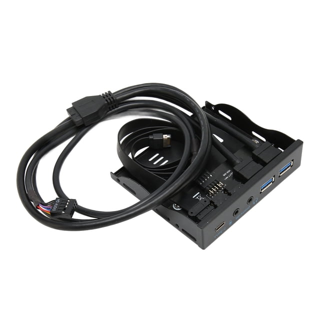 Adaptador de panel frontal USB, concentrador USB 3.2 de panel frontal con puertos de EE. UU. Concentrador de EE. UU. diseñado para la perfección