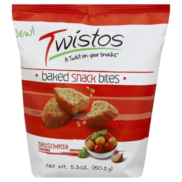 Twistos Bruschetta Flavored Baked Snack Bits, 5.3 Oz.