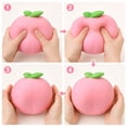 thumbnail image 4 of Yardvibe Giant Peach Squishies with OPP Bag, 5.5"x6.3" Jumbo Slow Rising Sensory Fidget Peach Stress Ball for Anxiety Relief, Soft Peach Fruit Squeeze Ball for Adults (C), 4 of 7