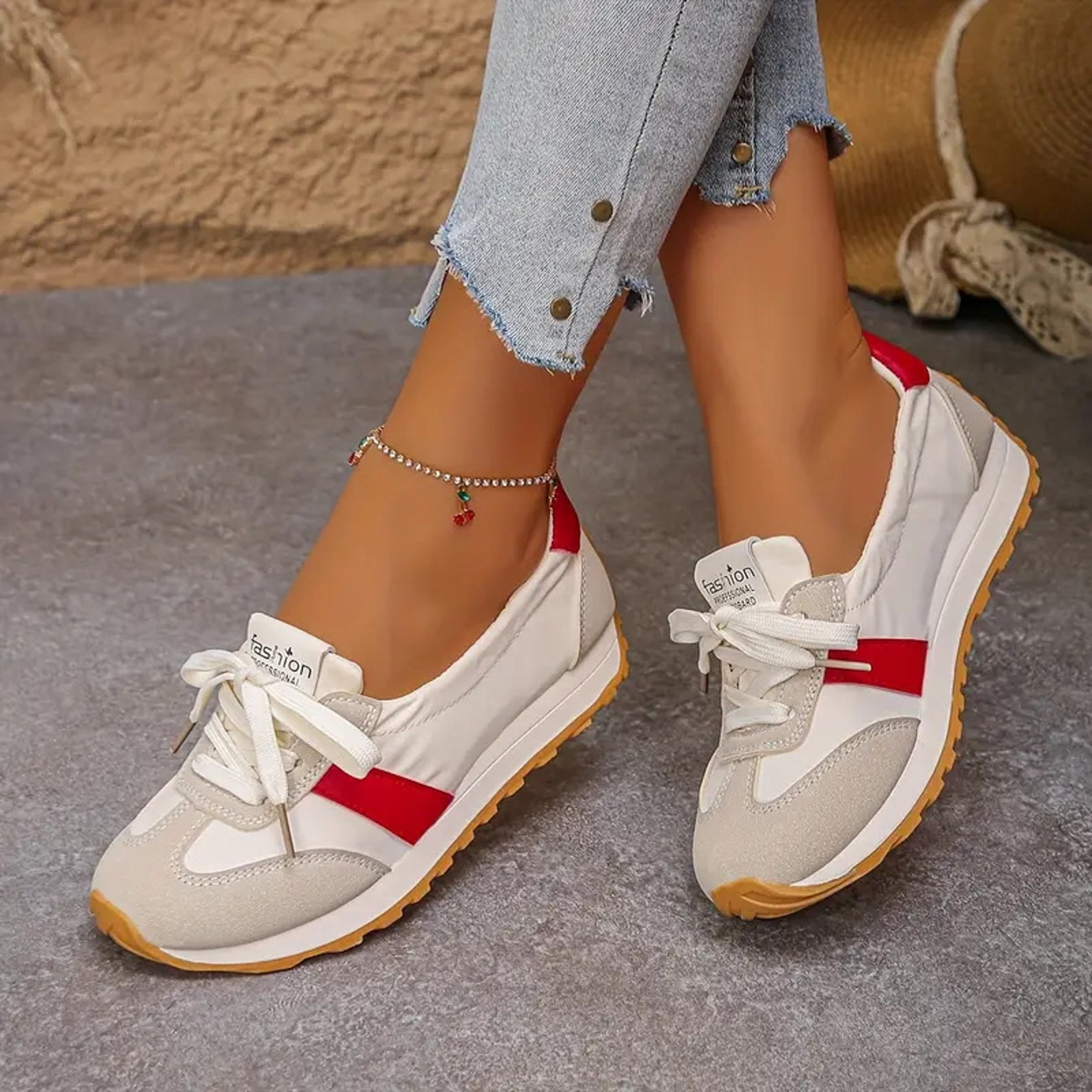 Womens Casual Fashion Sneakers Comfort Trendy Elastic Slip on Walking Flats Non Slip Nursing Work Loafers