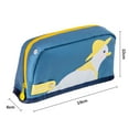 thumbnail image 2 of Estuche para lápices FloreceBien, portátil, con cremallera, organizador de almacenamiento, estuche para lápices, estuche para cosméticos y maquillaje, azul marino, 2 of 5