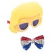 thumbnail image 1 of Donald Trump Sunstache y pajarita patriótica Holiday Decor Gifts 610563560851, 1 of 1