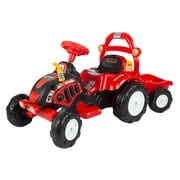 Ride On Toy Tractor and Trailer, Battery Powered Ride On Toy by Rockin' Rollers