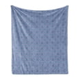 thumbnail image 1 of Ethnic Soft Flannel Fleece Blanket, Abstract Boho Style Geometric Hexagons Hippie Urban Design Pattern, Cozy Plush for Indoor and Outdoor Use, 50" x 60", Purple Lilac and Pale Blue, by Ambesonne, 1 of 6