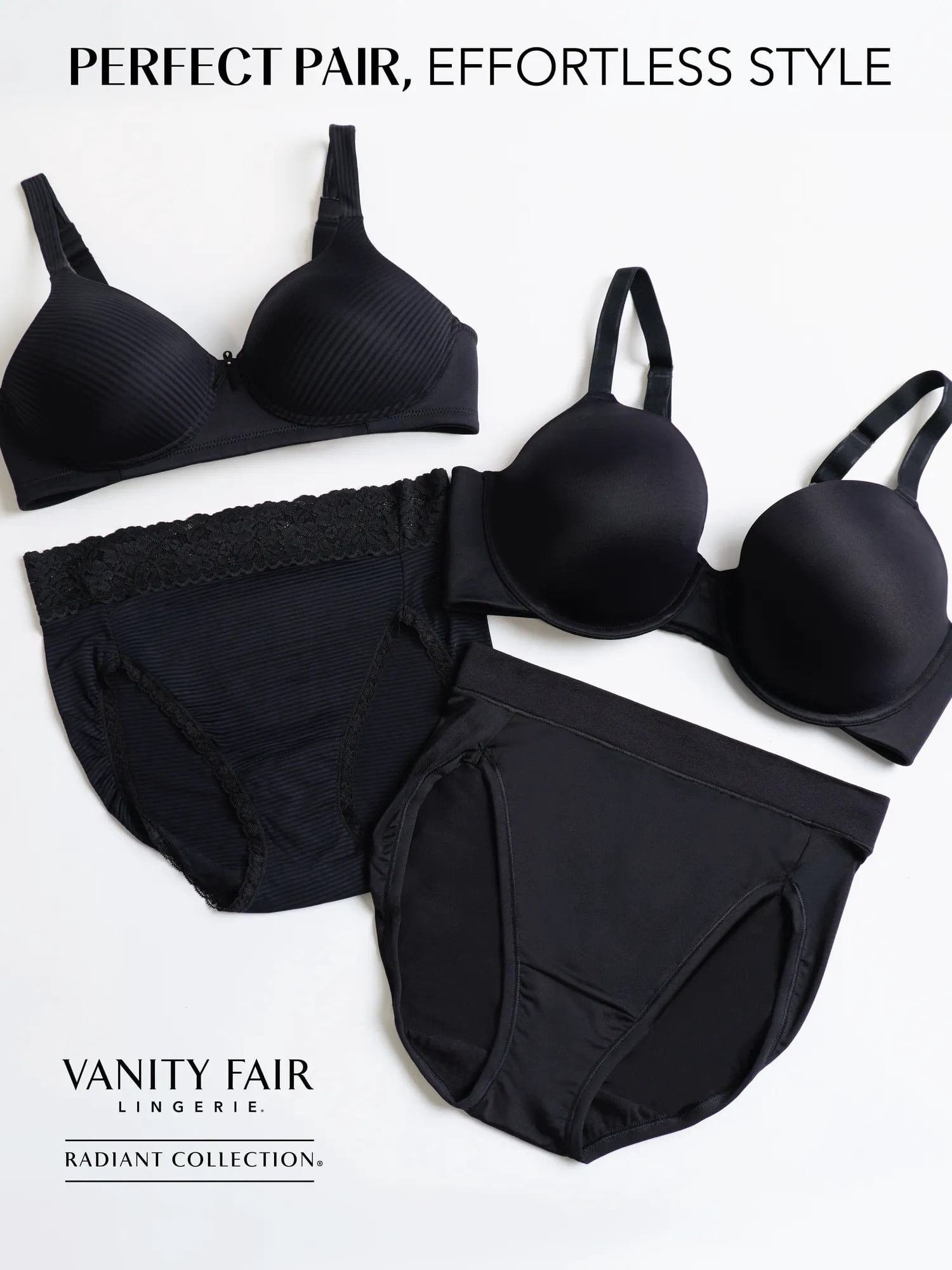 Vanity Fair Radiant Collection Women's 360 Comfort Hi-Cut Brief Underwear, 3-Pack, Sizes S-5XL