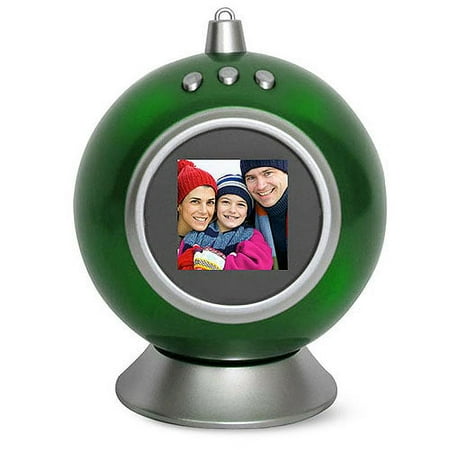 1.5" Senario Digital Photo Ornament, Green