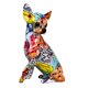 thumbnail image 5 of Estatua de perro chihuahua de resina colorida perfecl decoración moderna, 5 of 8