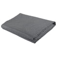 thumbnail image 5 of 3 PCS Squared Stitched Pinsonic Reversible All Season Bedspread Quilt Coverlet Oversize Queen Size Grey Color, 5 of 6