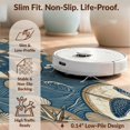 thumbnail image 6 of Design&I 9'x12' Washable Area Rug Sleek Flatweave Pet Friendly Round Ocean Map Nautical Compass Motif Themed Turtle Vintage Refined Structured for Master Suite, Under Bed, 6 of 7