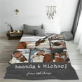 thumbnail image 5 of Couple Gifts Personalised Blankets For Birthday Personalised Photo Gifts For Girlfriend Her Him Anniversary Christmas 76×100cm, 5 of 6