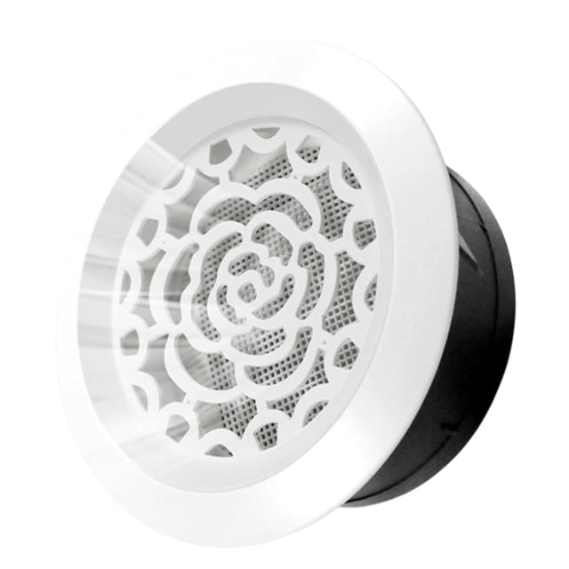 Couverture de Ventilation en Forme de Fleur Blanche avec Maille Anti-Insectes pour Murs et Plafonds