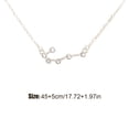 thumbnail image 4 of Ins Constellations Theme Friendship Necklace Rhinestone Comfortable Delicate with Display Card Pendant for Lover Festival Gifts Cancer Silver, 4 of 6