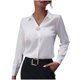thumbnail image 3 of Blusas para mujer,Camisa de manga larga con solapa para mujer, color liso, informal, de poliéster, cómoda para uso diario, sopatenor, 3 of 8