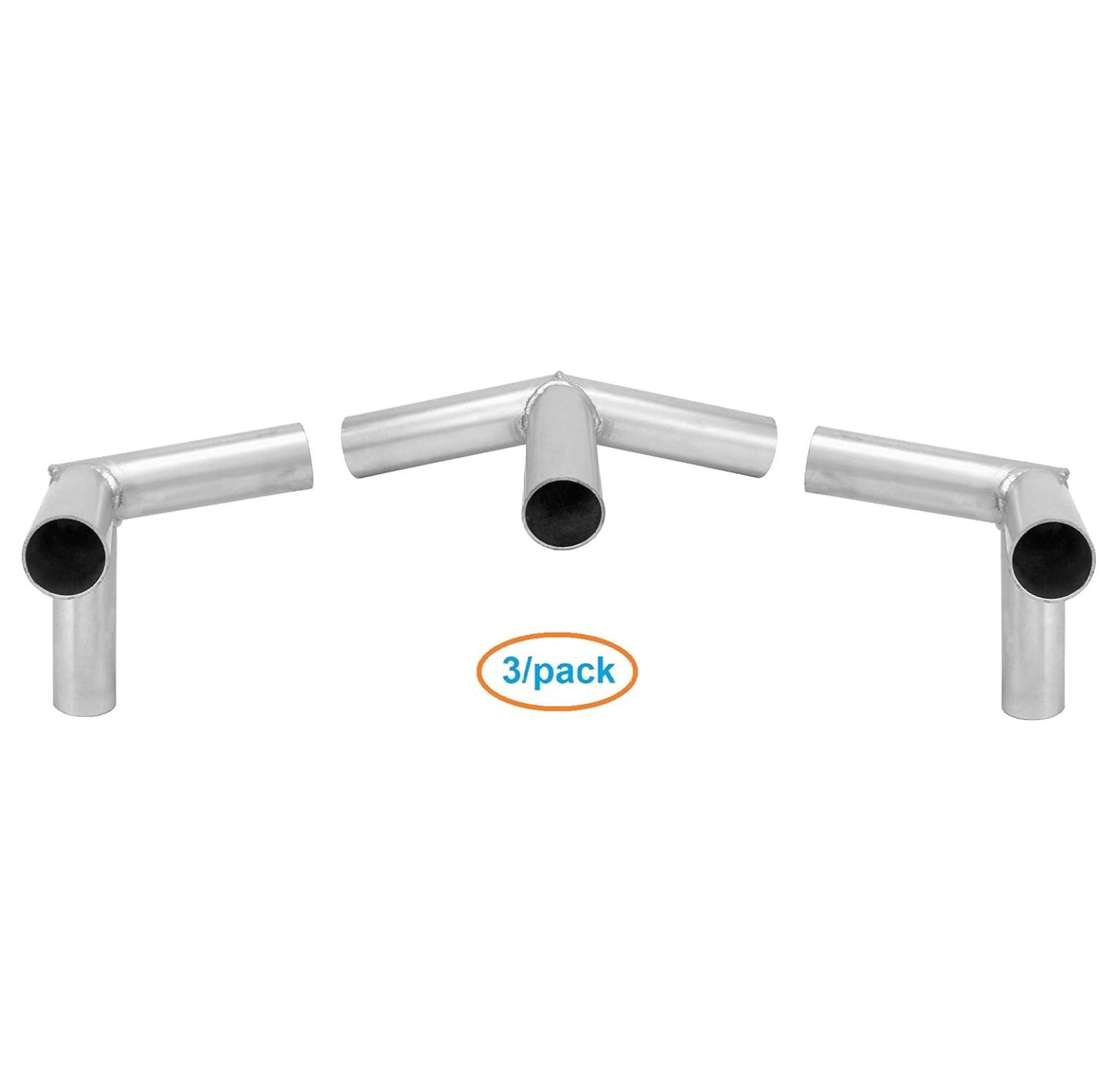 Carport Canopy Frame Fittings Set 1-3/8 Inch Low Shed Tent Garage, 3 Way 3/Pack (Low Front)